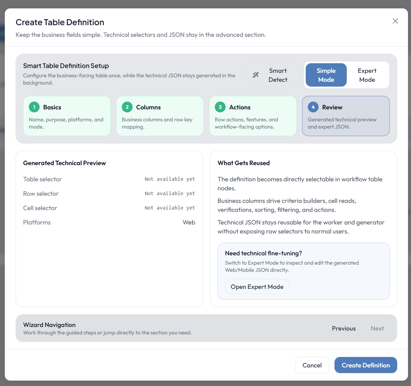 Wizard Step 4 — Review