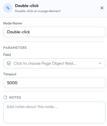Double Click configuration