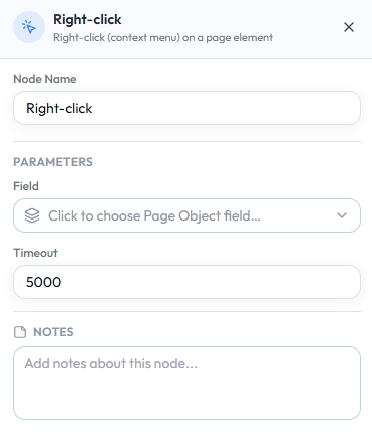 Right Click configuration