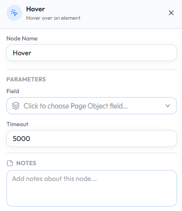 Hover configuration