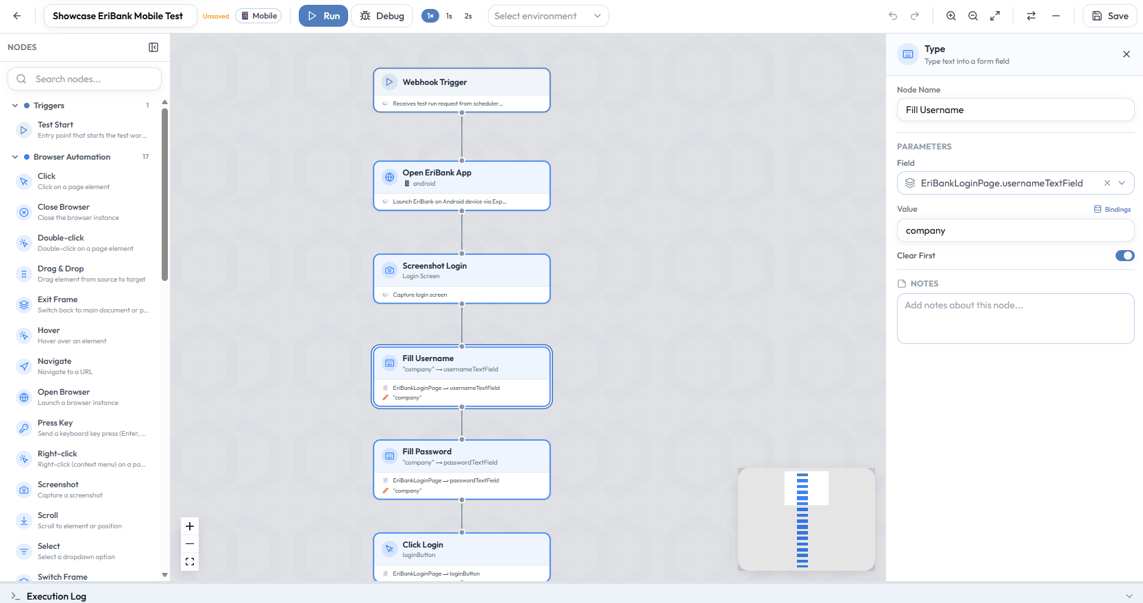 Workflow canvas