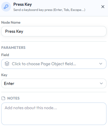 Press Key configuration
