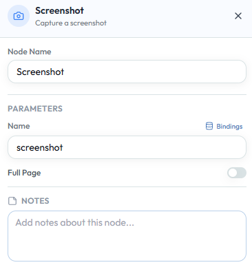 Screenshot configuration