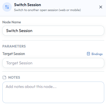 Switch Session configuration