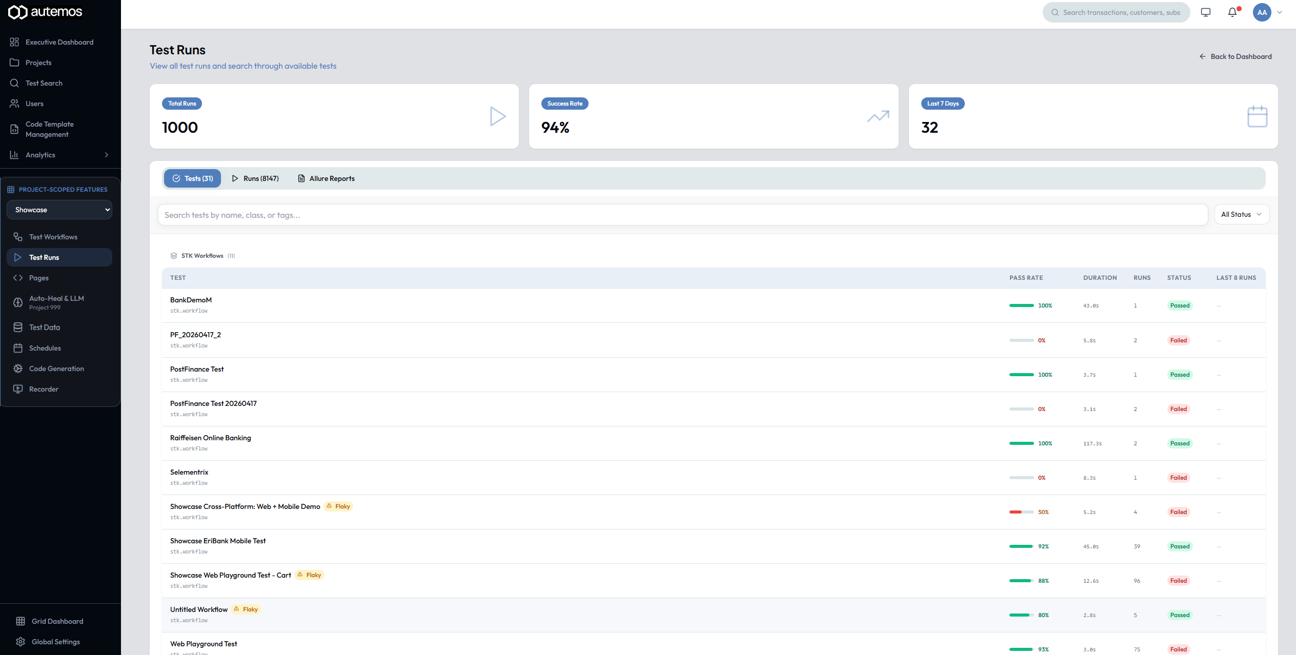 Tests Tab