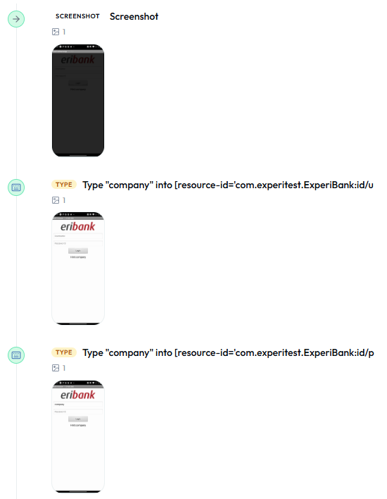 Step Screenshots — mobile