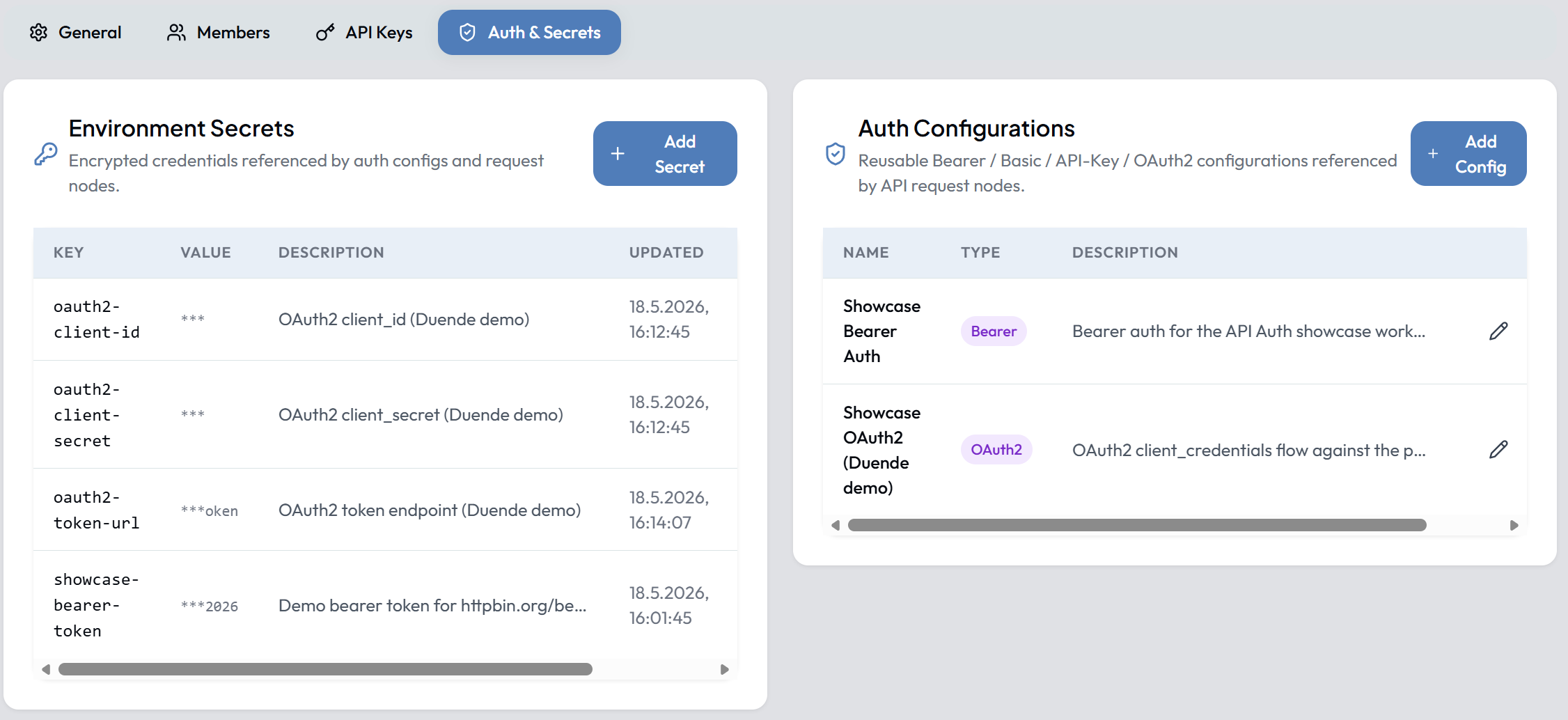 Auth and Secrets overview