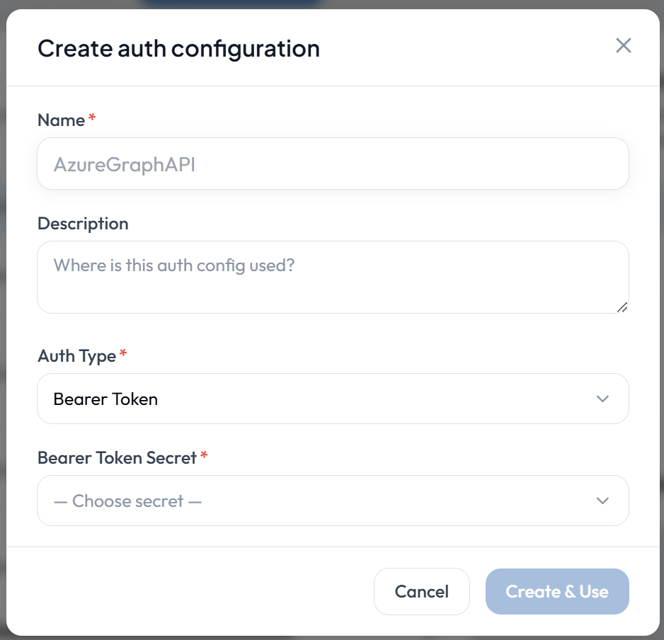 Auth Configurations