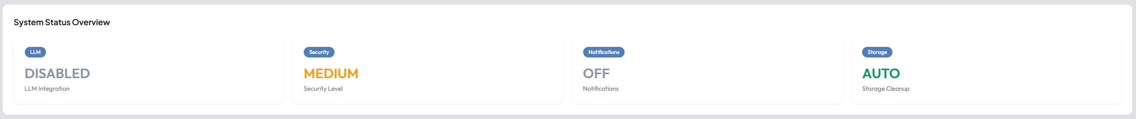 System Status Overview